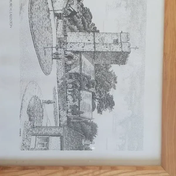 A lovely print of st davids church Laleston. Bridgend