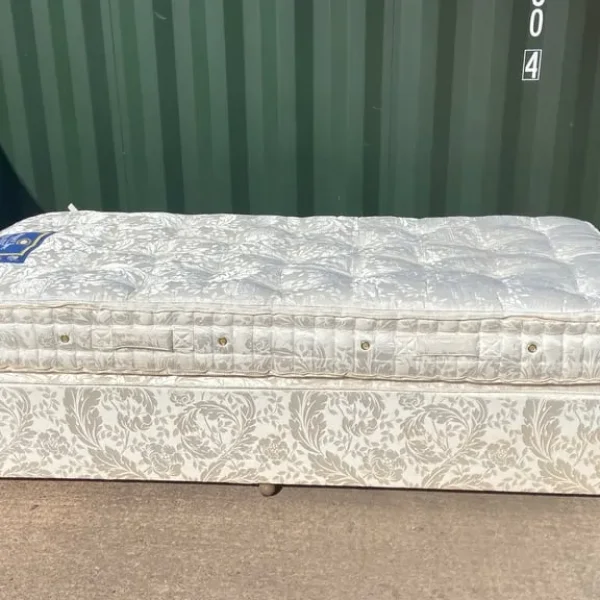 Single bed and mattress