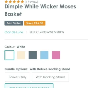 Moses basket with stand - Image 6