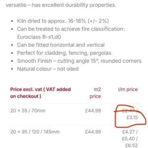 Siberian Larch Cladding Rain Screen 20mm x 70 - Image 8