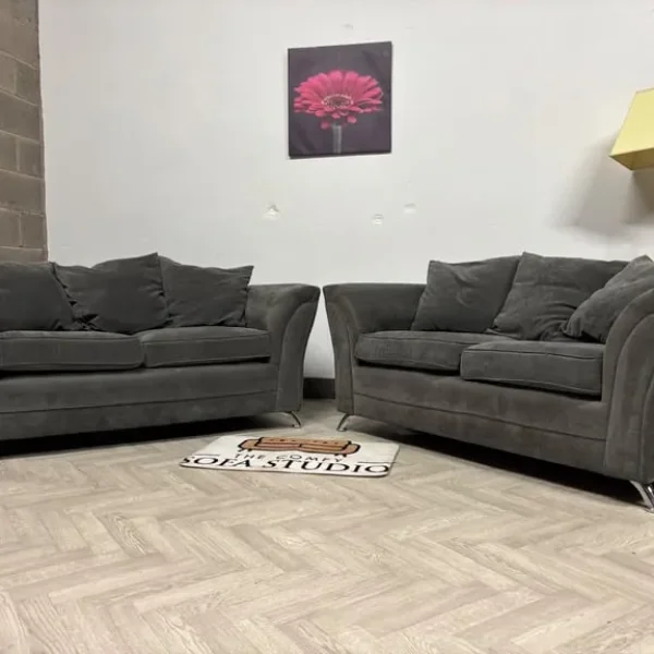 Grey 2 Seater Sofa Set – FREE DELIVERY AVAILABLE