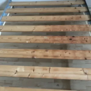 Double Bed Frame Chrome & Wooden - Image 4