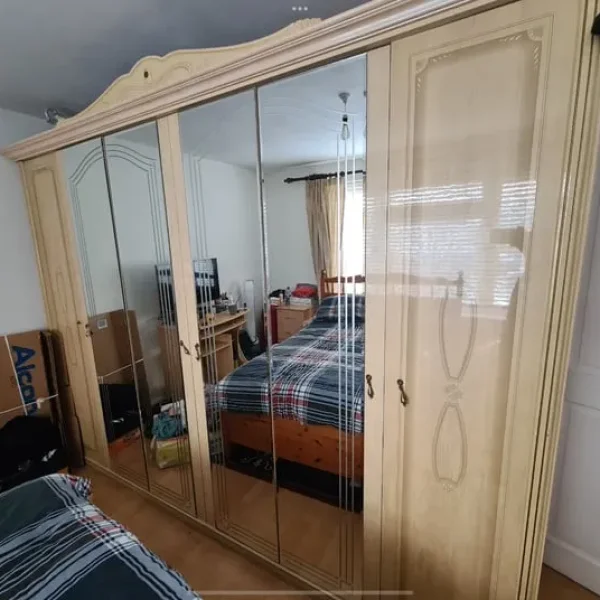 6 door beige wardrobe