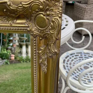 Large Wooden Gold Ornate Mirror - Image 3