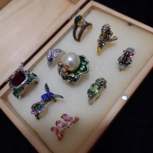 gold & silver ring collection - Image 2