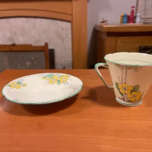 Tea Cup and Saucer, 1920s Royal Grafton Pattern 5561 – Birch Trees and Yellow Buttercups - Image 6