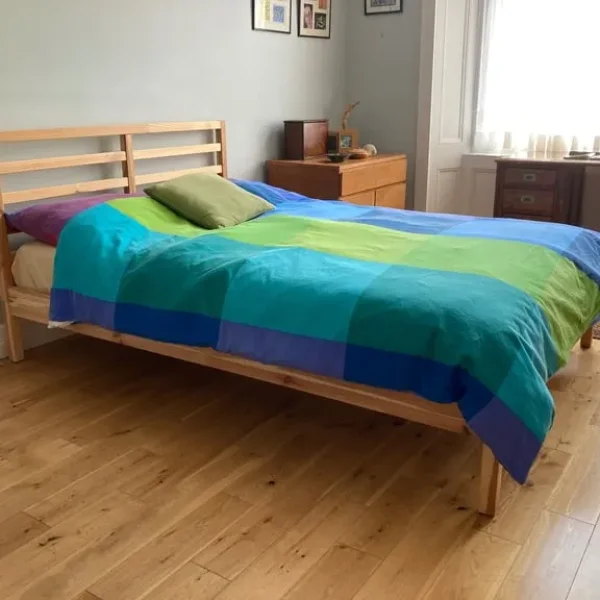 Ikea Tarva Double Bed frame and Valevåg mattress