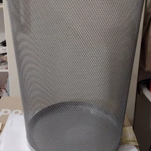 Wiremesh Round Bin 35cm High Silver – 4 Pieces