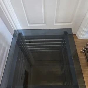 Black glass / steel Side tables - Image 3