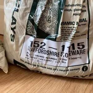 FREE - Collection only 2 part used bags of Draycott White & Staffordshire Stoneware Clay for pottery - Image 2