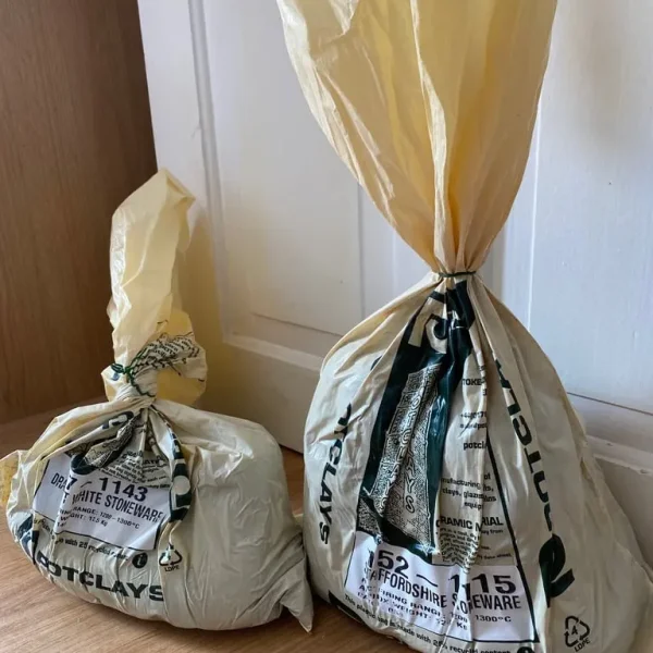 FREE - Collection only 2 part used bags of Draycott White & Staffordshire Stoneware Clay for pottery