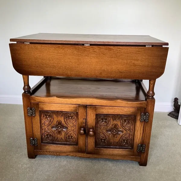 Oak Supper Trolley, Table or TV Stand