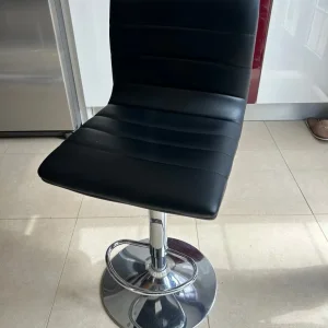 Black Leather Bar Stools, 4 available - Image 2
