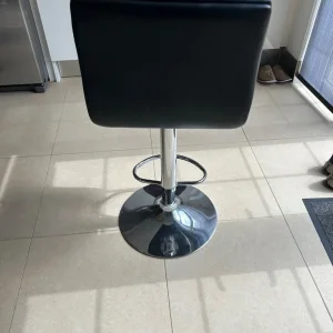 Black Leather Bar Stools, 4 available - Image 3