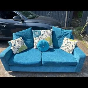 teal 2 seater sofa - Image 2