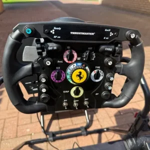Racing simulator seat, Ferrari F1 wheel, Thrustmaster pedals, T300 servo base - Image 3