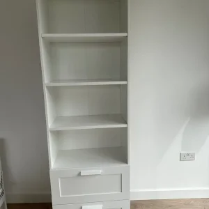 IKEA White Bookcase – 5 Shelves + 2 Drawers, Great Condition - Image 2