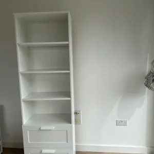 IKEA White Bookcase – 5 Shelves + 2 Drawers, Great Condition - Image 3