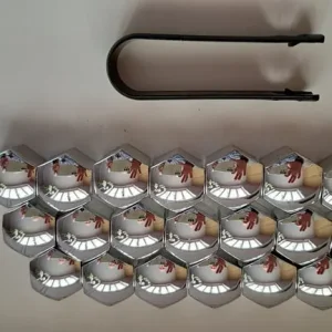 17mm AF Chromed Plastic Wheel Nut Caps and Removal Tool - Image 2