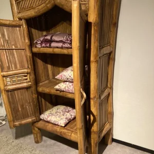 Vintage Bamboo Cupboard/Wardrobe - Image 3