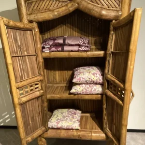 Vintage Bamboo Cupboard/Wardrobe - Image 4