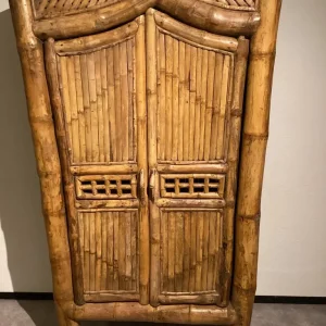 Vintage Bamboo Cupboard/Wardrobe