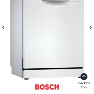 Bosch SMS2ITW08G Dishwasher, 12 Place Settings, White, Freestanding