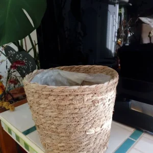 Woven plant pot