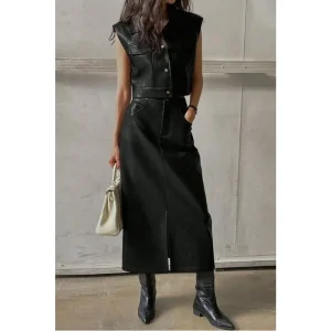 SHEIN leather co-ord