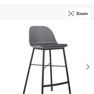 Set of 3 Whistler bar stools – John Lewis white and grey with black legs - Image 7