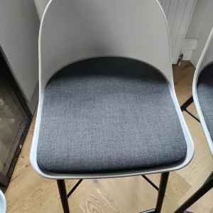 Set of 3 Whistler bar stools – John Lewis white and grey with black legs - Image 8