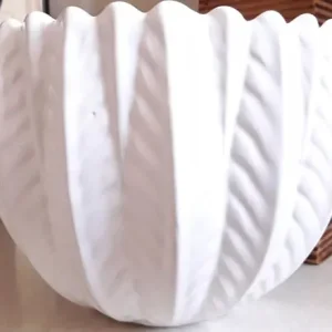 White Ceramic Jardiniere Pot - Image 2