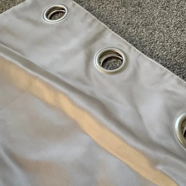 Grey silk curtains