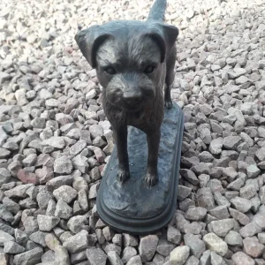 Bronze Border Terrier Dog Figure