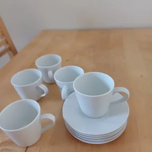 Mika Expresso coffee cups and saucers - set of 5 - Image 2
