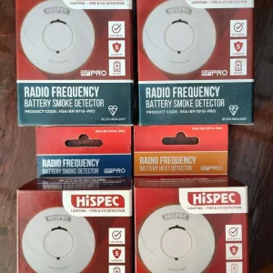 Smoke and heat detectors radio linked