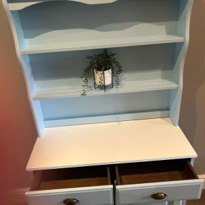 Welsh dresser upcycled in soothing blue with white top - Image 6