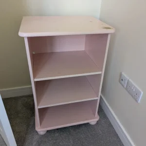 Hand painted pink shelving unit - Image 2