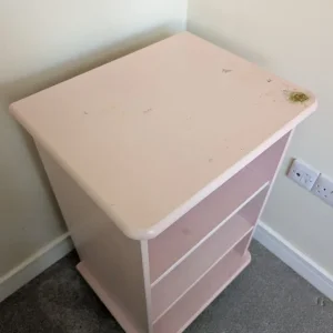 Hand painted pink shelving unit - Image 3