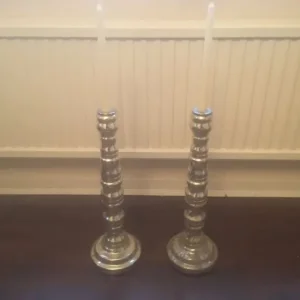 3 x LOMBOK Candlestick Holders Silver - Image 3