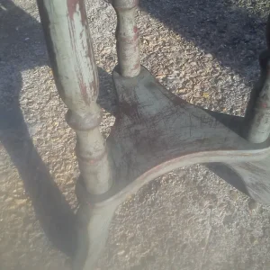 Upcycled side table with grey chalk paint and wax finish - Image 2