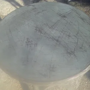 Upcycled side table with grey chalk paint and wax finish - Image 3