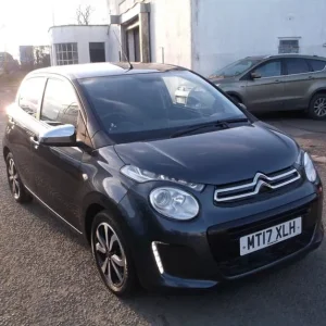 2017 Citroen C1 Puretech 1.2 Flair 5-door, metallic blue, 77k miles