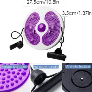 Waist twister with massage foot sole and resistance bands - Image 4