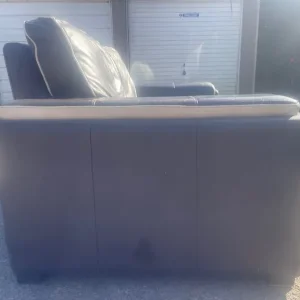 Real Brown Leather Sofa - Image 2