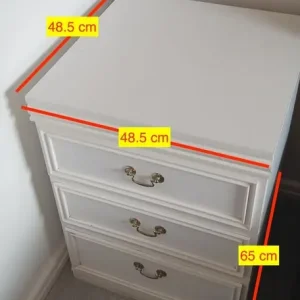 White 3 draw chest - Image 2