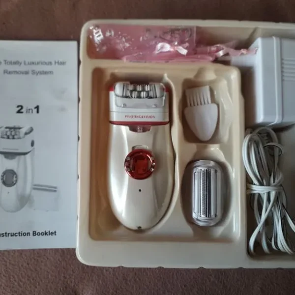 Epillator twin roller tweezers with extra shaving trimmer head