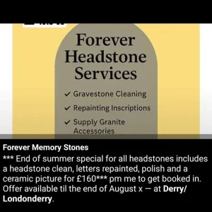 Headstone cleaning and accessories