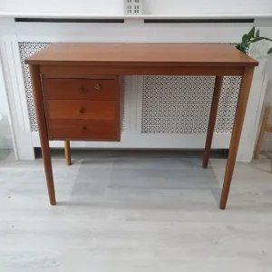 Vintage Teak Desk with 3 Drawers, Danish Style, 1960s - Image 2
