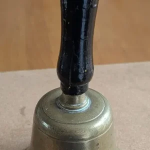 Brass Bell Wooden Handle WW2 Air Raid Precautions Bell - Engraved ARP G&J 1939